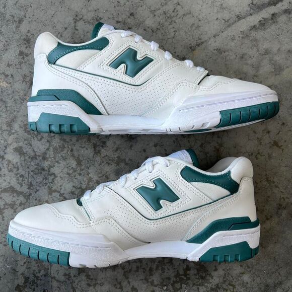 New Balance 550 White Green Sneakers Women’s 9 / Men’s 7.5 BBW550BI - Picture 2 of 8
